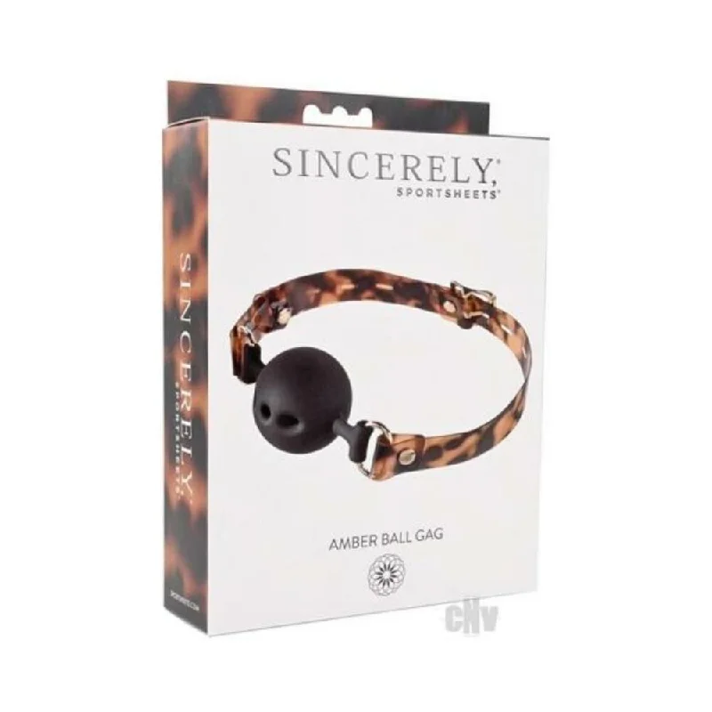 Sincerely, Sportsheets Amber Collection Adjustable Ball Gag Tortoiseshell