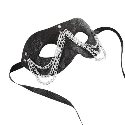 Sincerely Sportsheets Black Lace Chained Mask