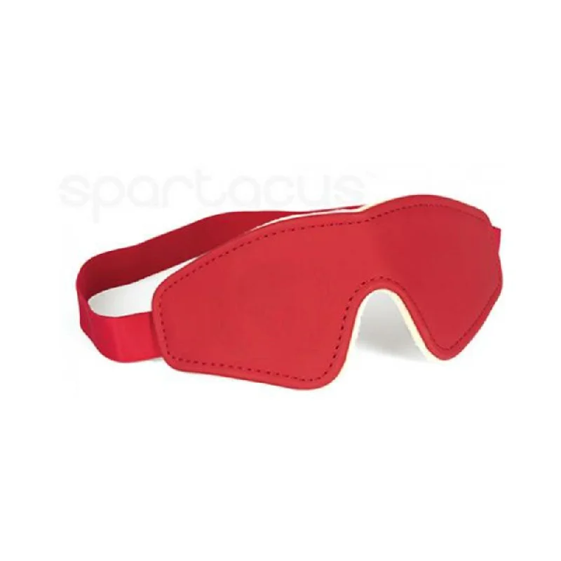 Spartacus Pu Blindfold W/plush Lining - Red