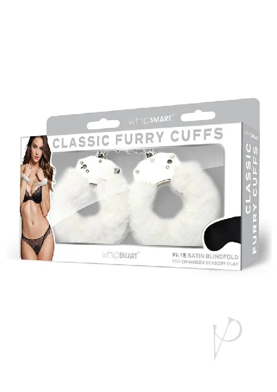 Whipsmart Furry Cuffs Eye Mask Wht