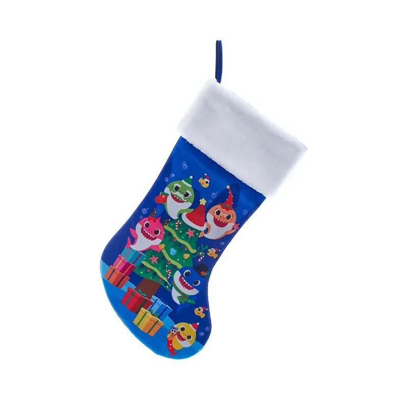 Baby Shark Ollie and Family Christmas Stocking, 19 Inches, 1 Count