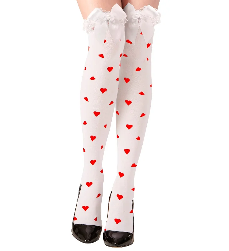 Queen of Hearts Over the Knee Socks