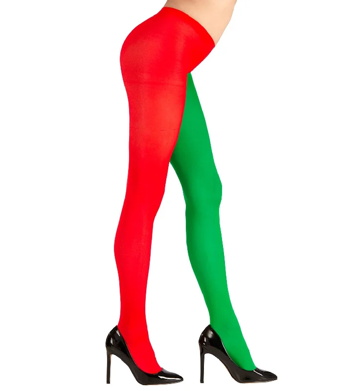 Red and Green Elf Tights